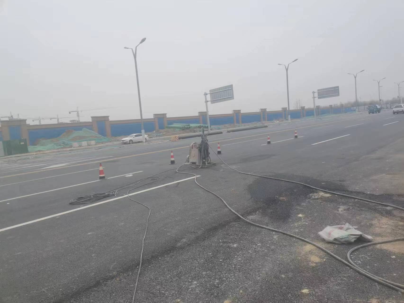 卢市镇马路注浆